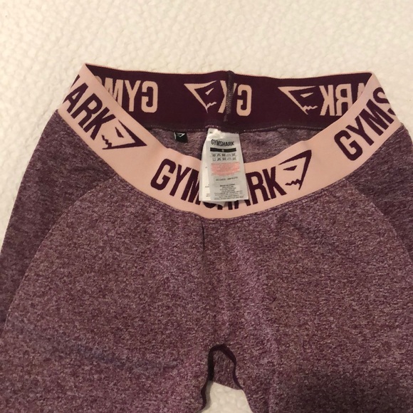 Gymshark Flex Leggings - Dark Ruby Marl/Blush Nude - Picture 4 of 5